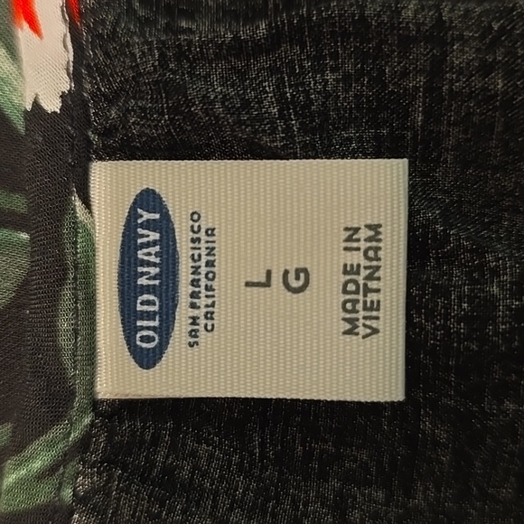 Old Navy Long Sleeve Black Coquette Blouse with Pink Floral Design L - Picture 4 of 4